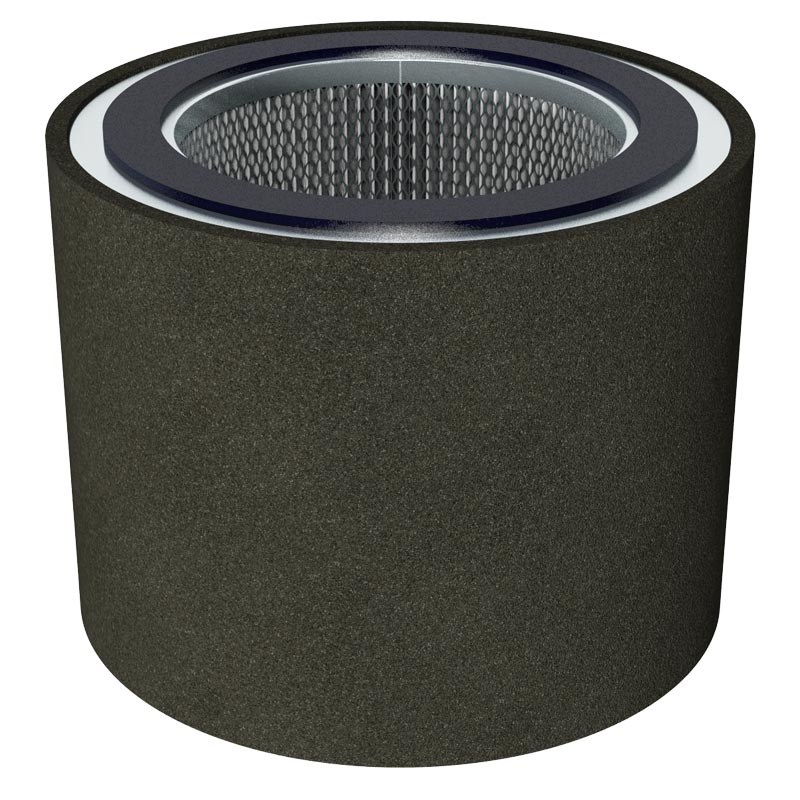 Inlet Filter Silencer with Weatherhood and Advanced Silencing Technology for Blower, Fan, or Compressor with Paper Element