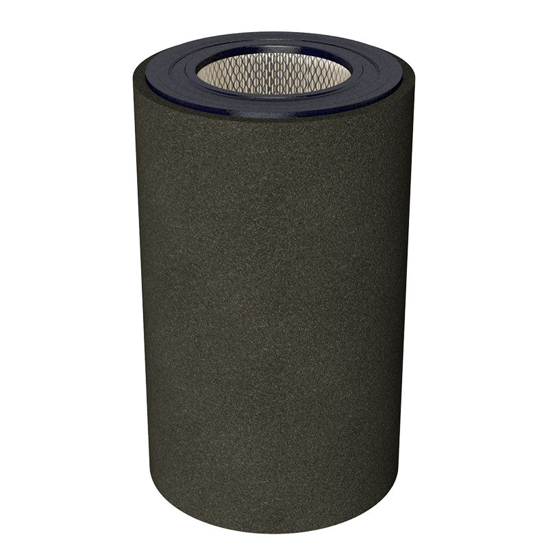 Inlet Filter Silencer with Weatherhood and Advanced Silencing Technology for Blower, Fan, or Compressor with Paper Element