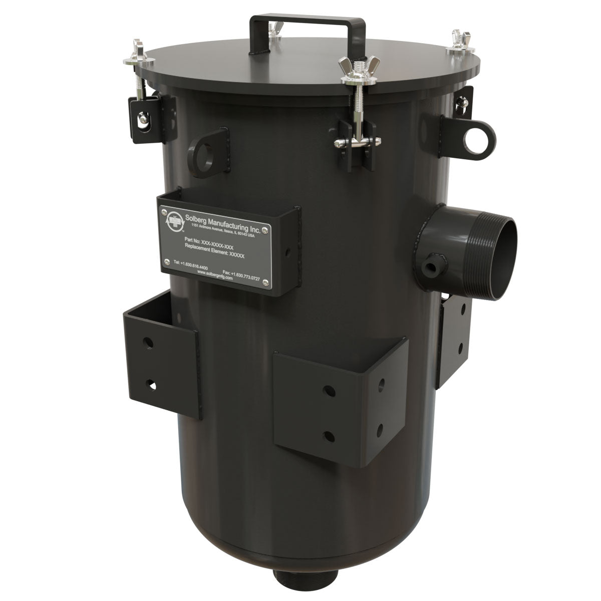 Inlet Filter Silencer with Weatherhood and Advanced Silencing Technology for Blower, Fan, or Compressor with Paper Element