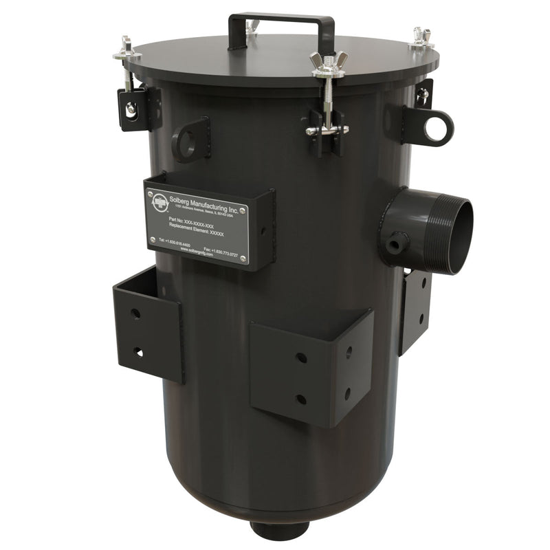 Inlet Filter Silencer with Weatherhood and Advanced Silencing Technology for Blower, Fan, or Compressor with Paper Element