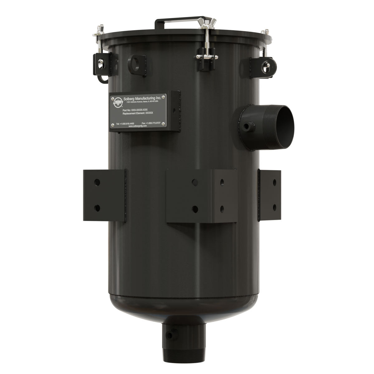 Inlet Filter Silencer with Weatherhood and Advanced Silencing Technology for Blower, Fan, or Compressor with Paper Element