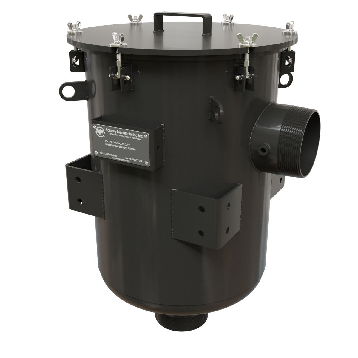 Inlet Filter Silencer with Weatherhood and Advanced Silencing Technology for Blower, Fan, or Compressor with Paper Element
