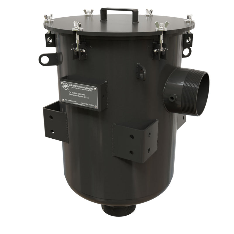 Inlet Filter Silencer with Weatherhood and Advanced Silencing Technology for Blower, Fan, or Compressor with Paper Element