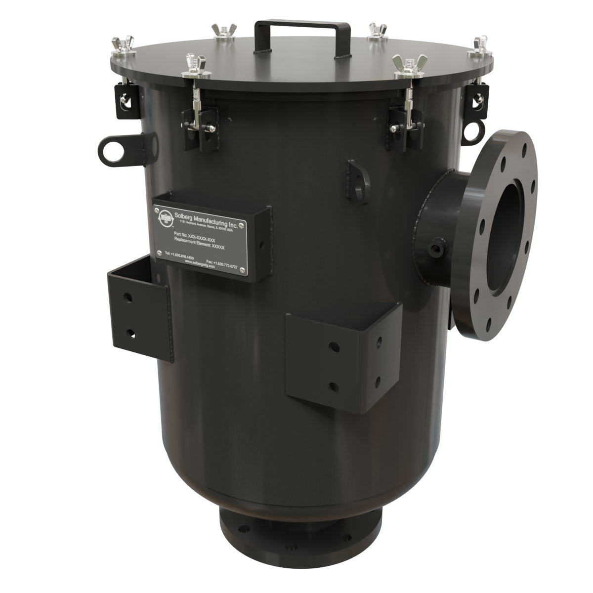 Inlet Filter Silencer with Weatherhood and Advanced Silencing Technology for Blower, Fan, or Compressor with Paper Element