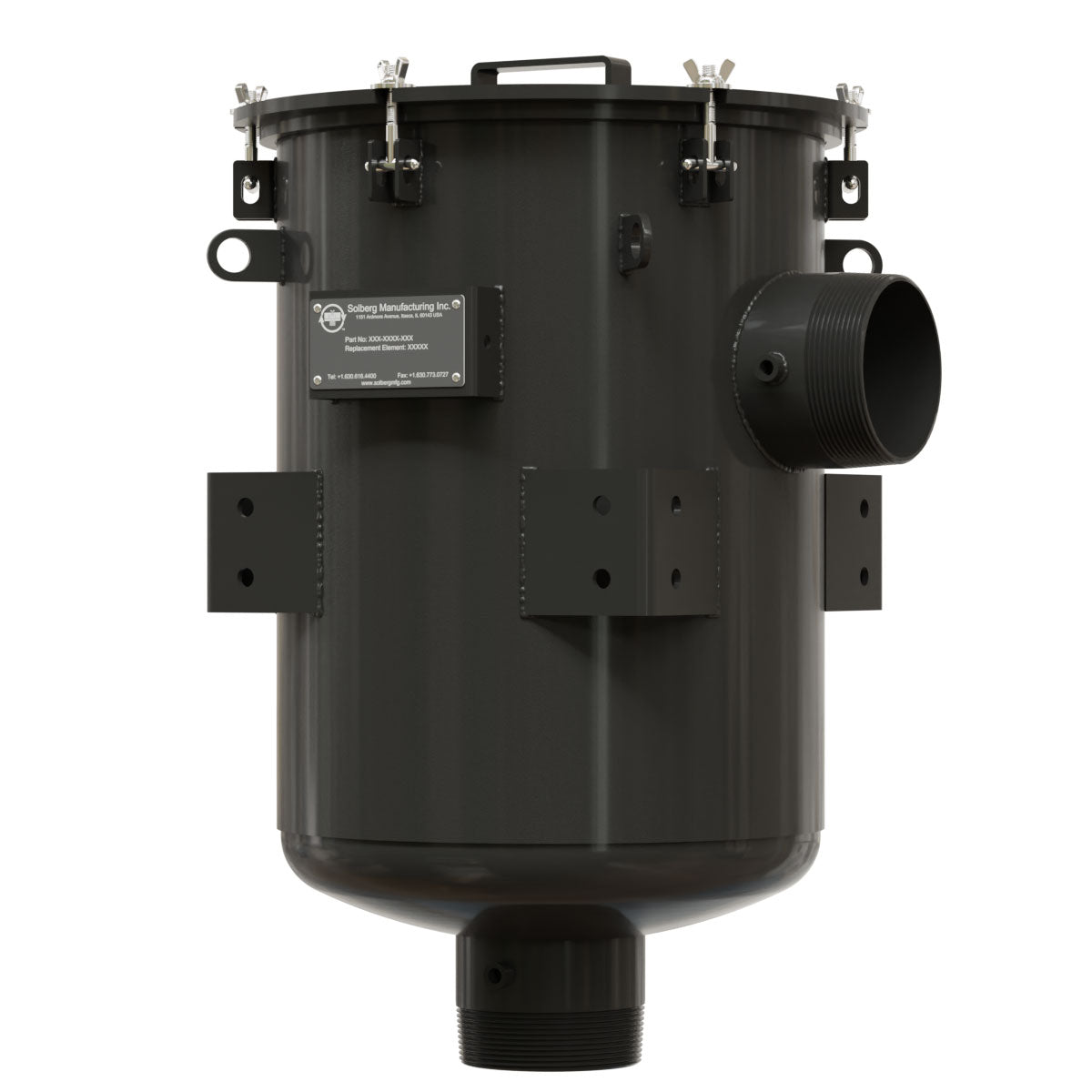 Inlet Filter Silencer with Weatherhood and Advanced Silencing Technology for Blower, Fan, or Compressor with Paper Element