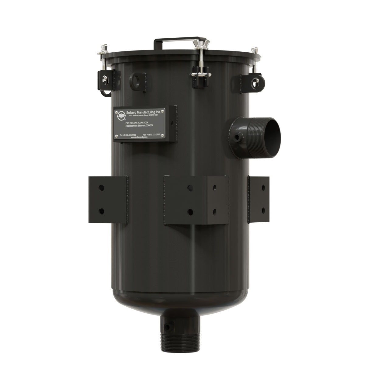 Inlet Filter Silencer with Weatherhood and Advanced Silencing Technology for Blower, Fan, or Compressor with Paper Element