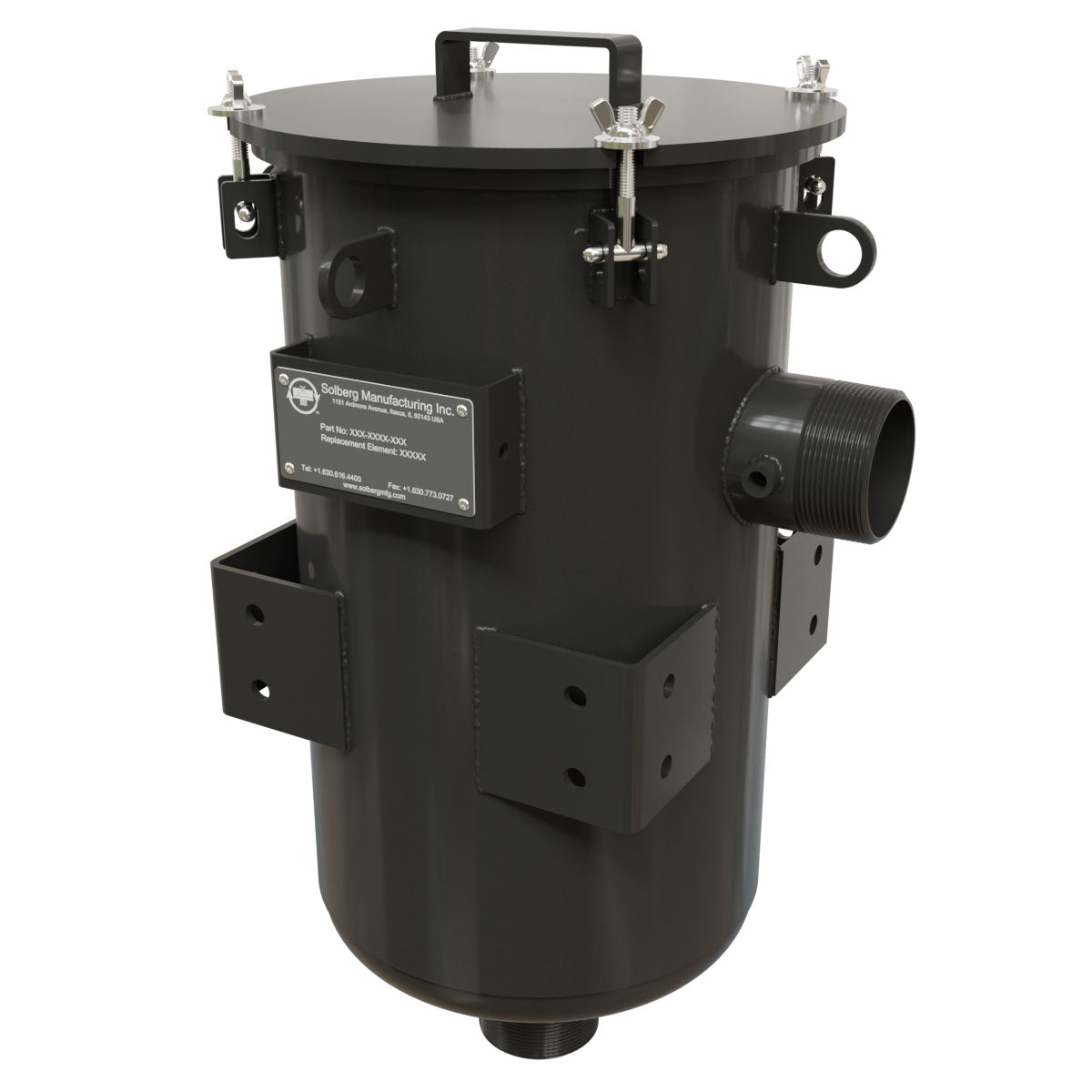 Inlet Filter Silencer with Weatherhood and Advanced Silencing Technology for Blower, Fan, or Compressor with Paper Element