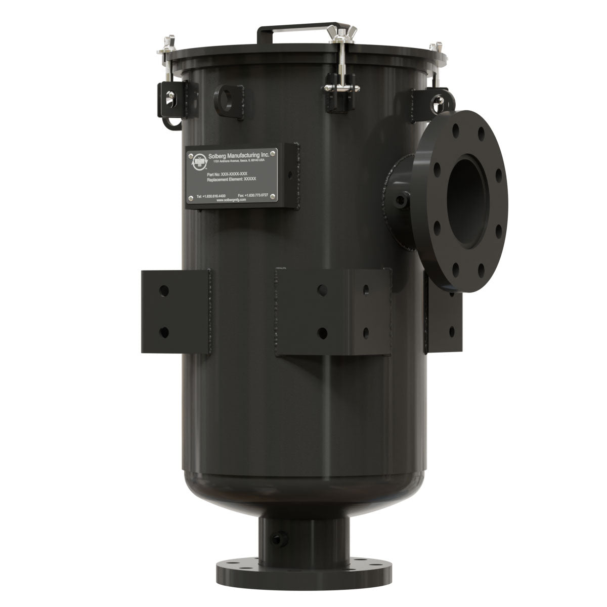 Inlet Filter Silencer with Weatherhood and Advanced Silencing Technology for Blower, Fan, or Compressor with Paper Element