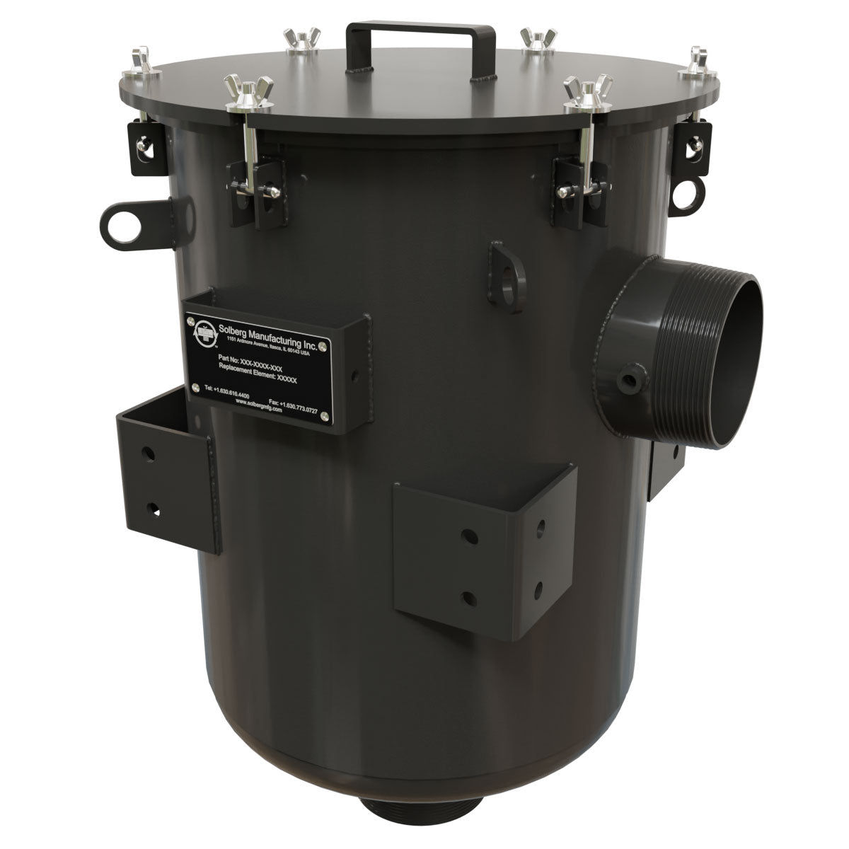 Inlet Filter Silencer with Weatherhood and Advanced Silencing Technology for Blower, Fan, or Compressor with Paper Element