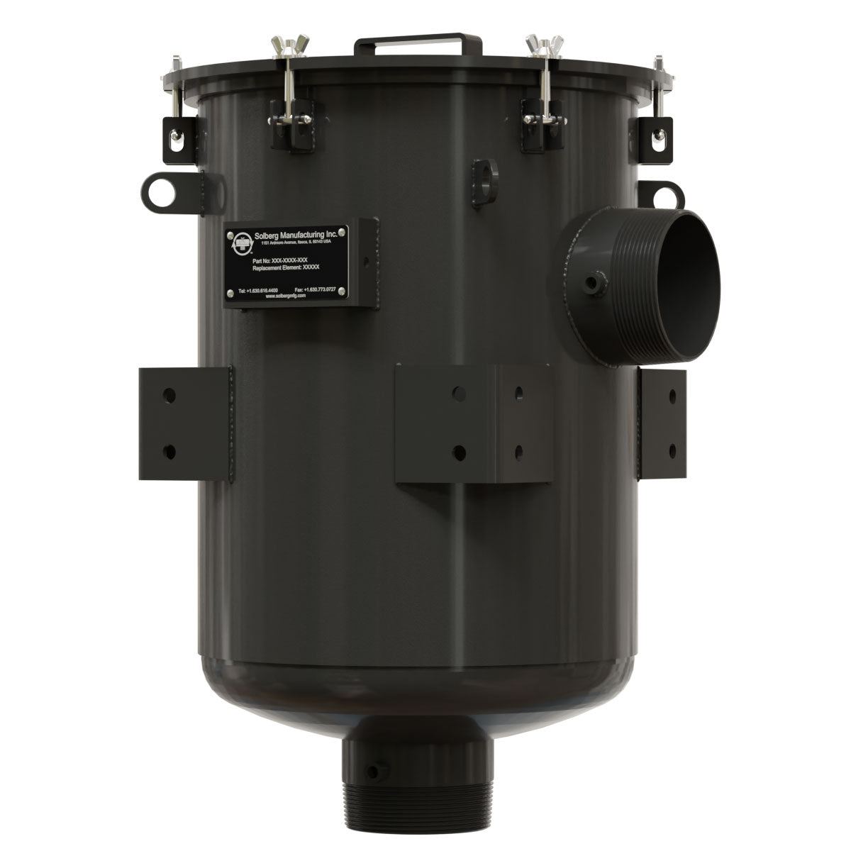 Inlet Filter Silencer with Weatherhood and Advanced Silencing Technology for Blower, Fan, or Compressor with Paper Element