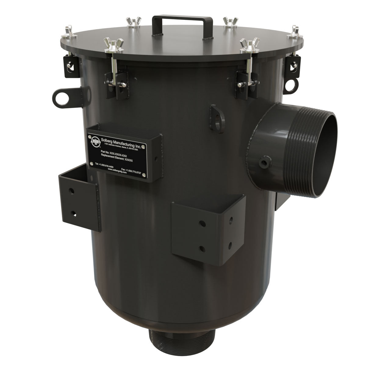 Inlet Filter Silencer with Weatherhood and Advanced Silencing Technology for Blower, Fan, or Compressor with Paper Element