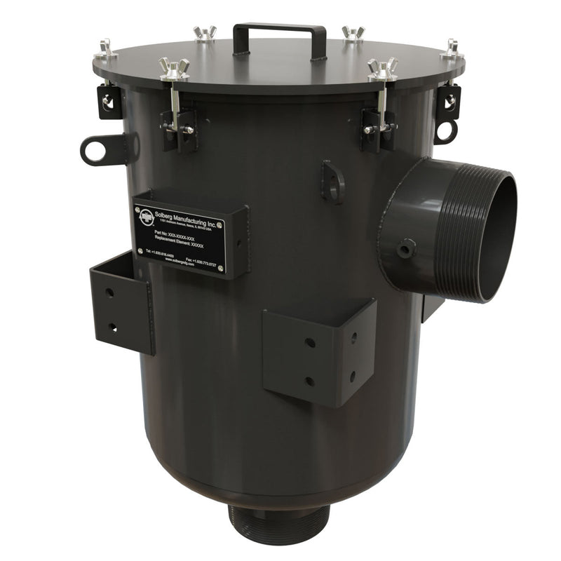 Inlet Filter Silencer with Weatherhood and Advanced Silencing Technology for Blower, Fan, or Compressor with Paper Element