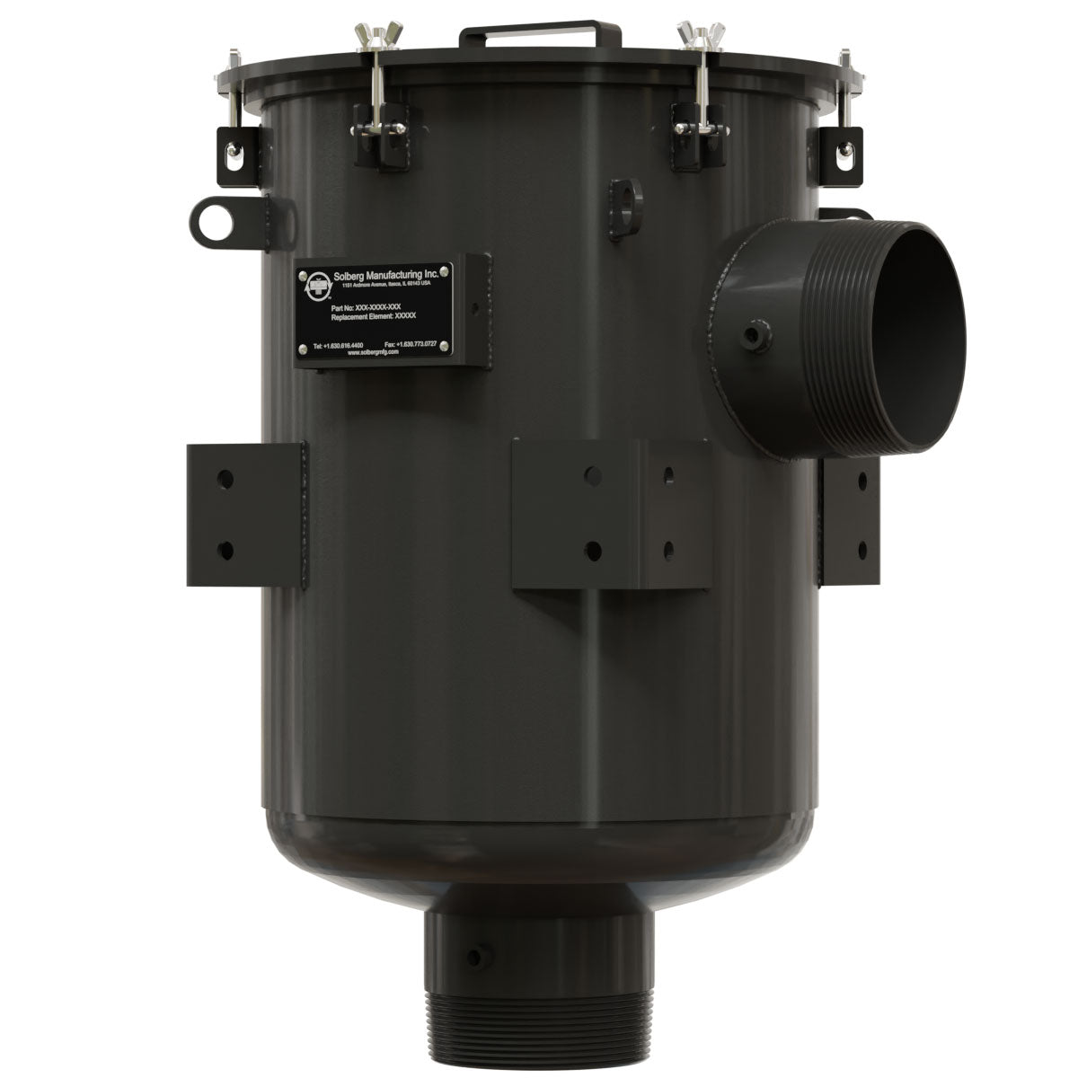 Inlet Filter Silencer with Weatherhood and Advanced Silencing Technology for Blower, Fan, or Compressor with Paper Element