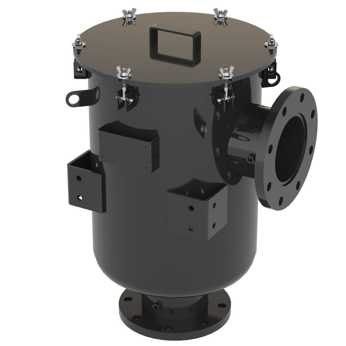 Inlet Filter Silencer with Weatherhood and Advanced Silencing Technology for Blower, Fan, or Compressor with Paper Element