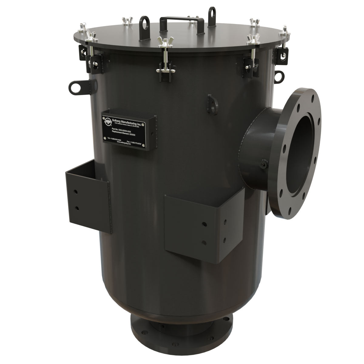Inlet Filter Silencer with Weatherhood and Advanced Silencing Technology for Blower, Fan, or Compressor with Paper Element