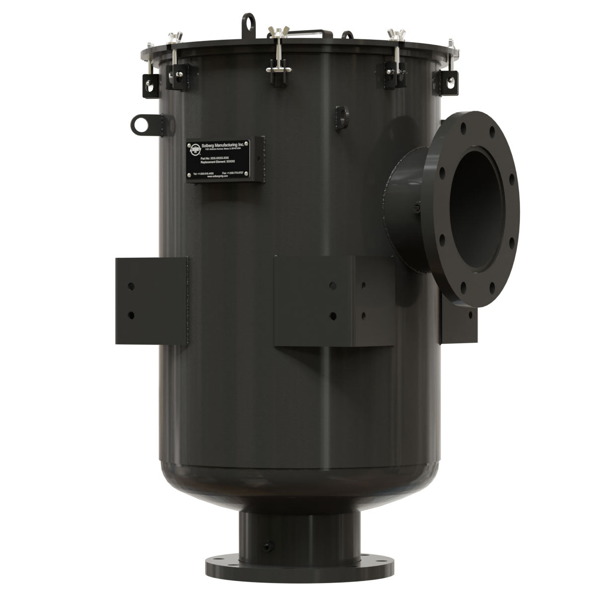 Inlet Filter Silencer with Weatherhood and Advanced Silencing Technology for Blower, Fan, or Compressor with Paper Element