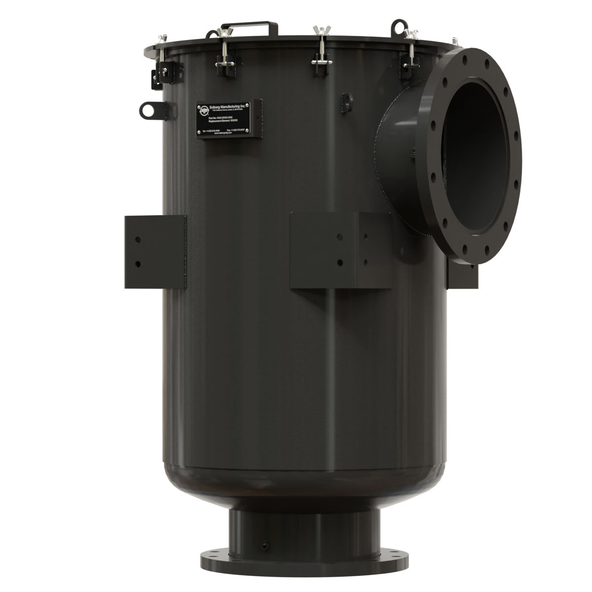 Inlet Filter Silencer with Weatherhood and Advanced Silencing Technology for Blower, Fan, or Compressor with Paper Element