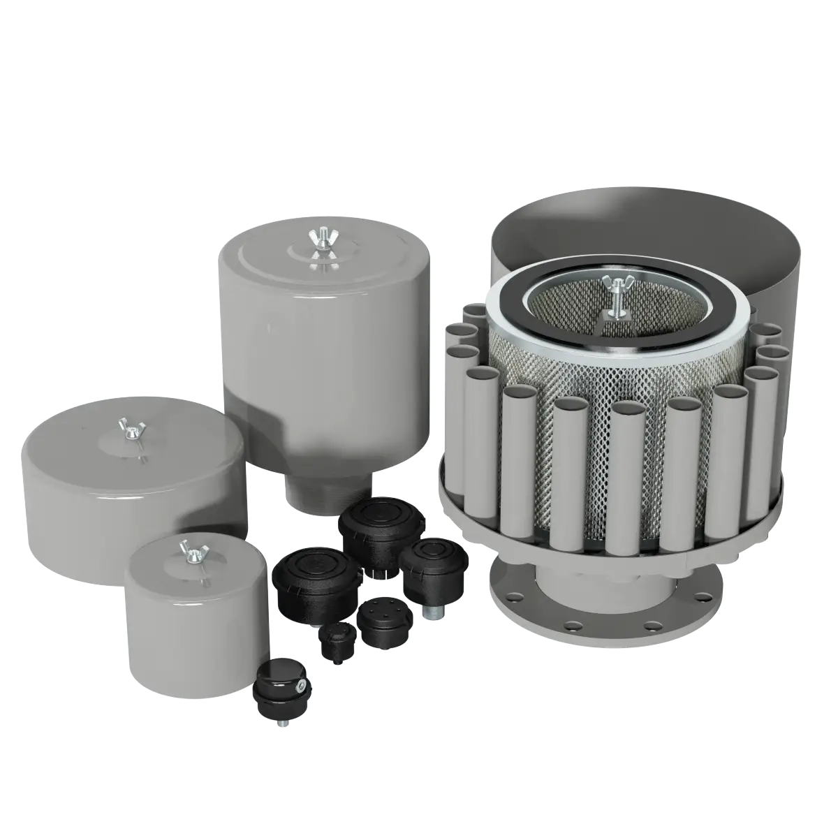 Éléments Filtrants De Compresseur D'air 5 Pièces, éléments Filtrants En Papier D'admission De Compresseur D'air à Piston Silencieux En Métal Silencieux Pour élément Filtrant De Remplacement De Compres