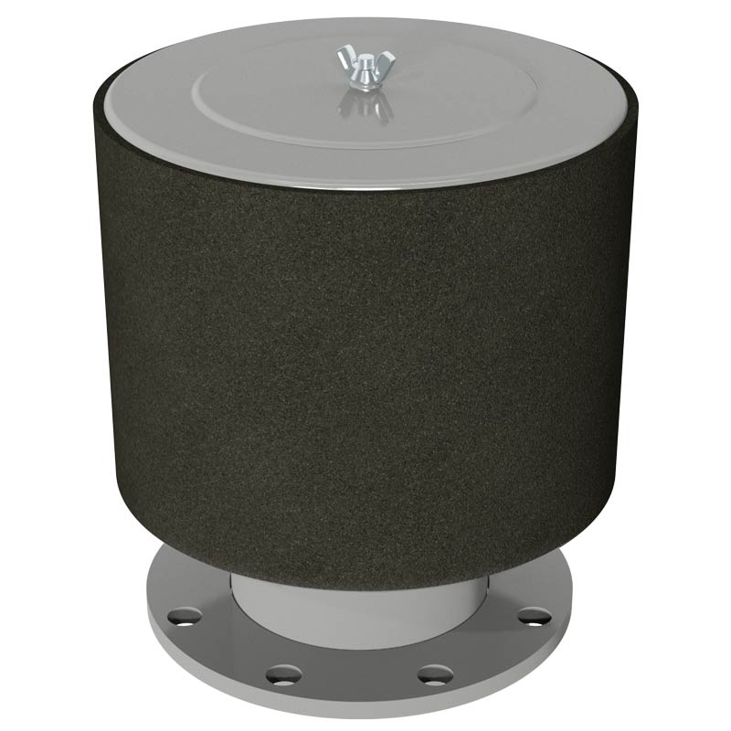 Inlet Filter Silencer with Weatherhood and Advanced Silencing Technology for Blower, Fan, or Compressor with Paper Element