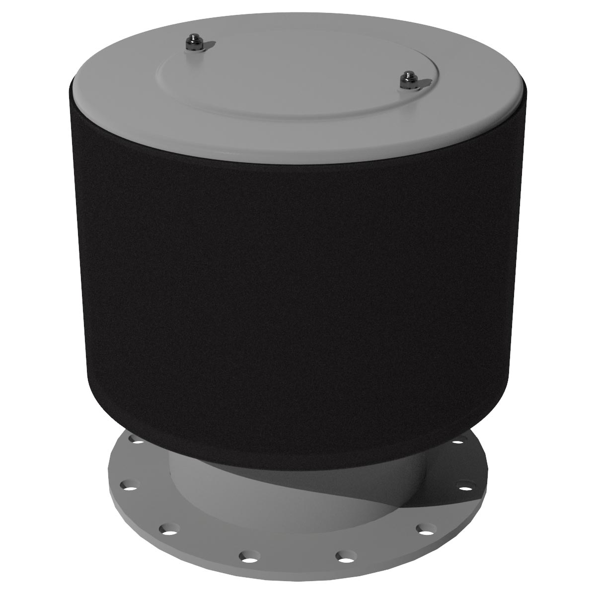 Inlet Filter Silencer with Weatherhood and Advanced Silencing Technology for Blower, Fan, or Compressor with Paper Element