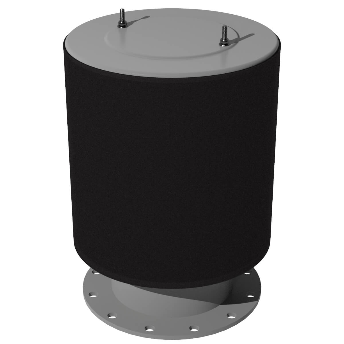 Inlet Filter Silencer with Weatherhood and Advanced Silencing Technology for Blower, Fan, or Compressor with Paper Element