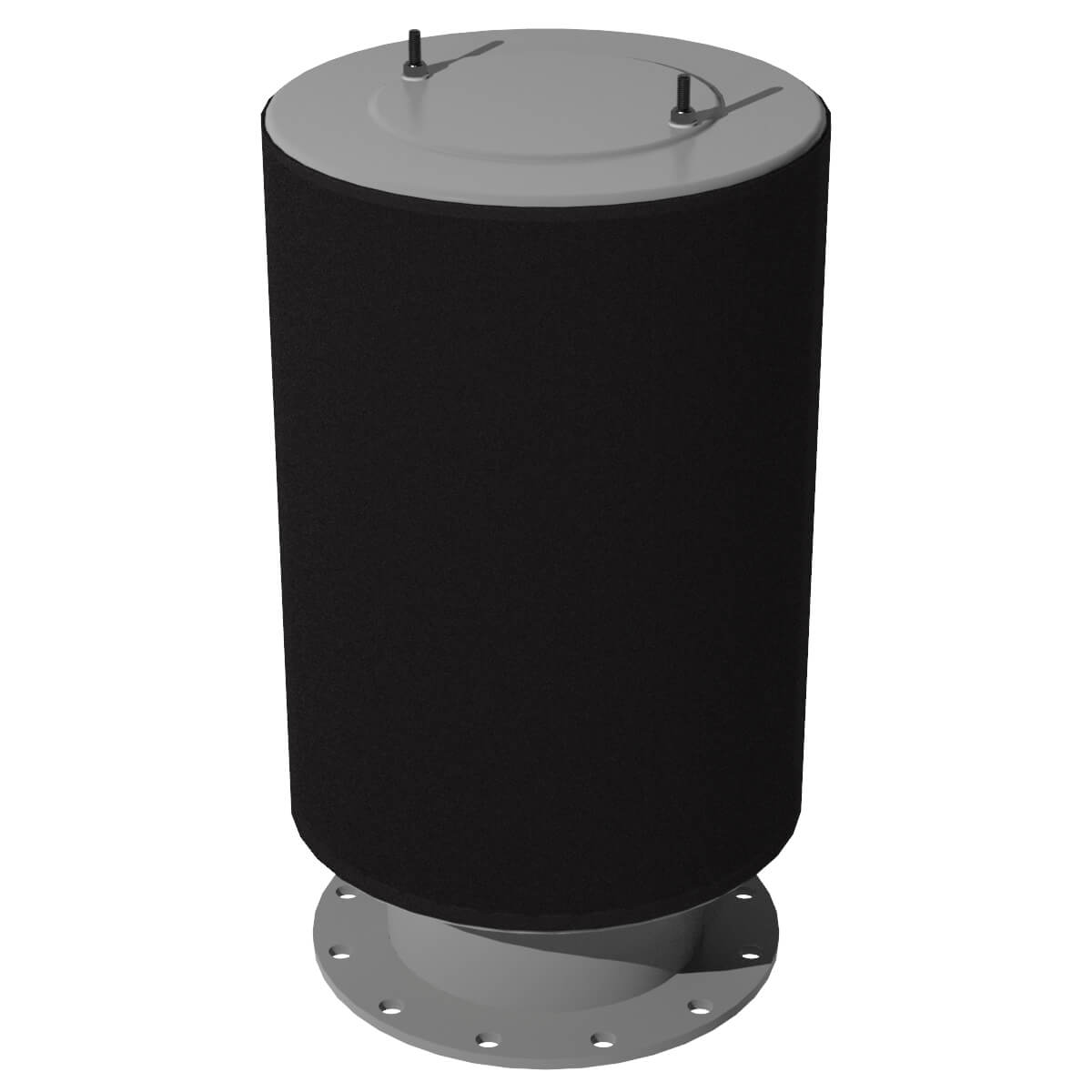 Inlet Filter Silencer with Weatherhood and Advanced Silencing Technology for Blower, Fan, or Compressor with Paper Element