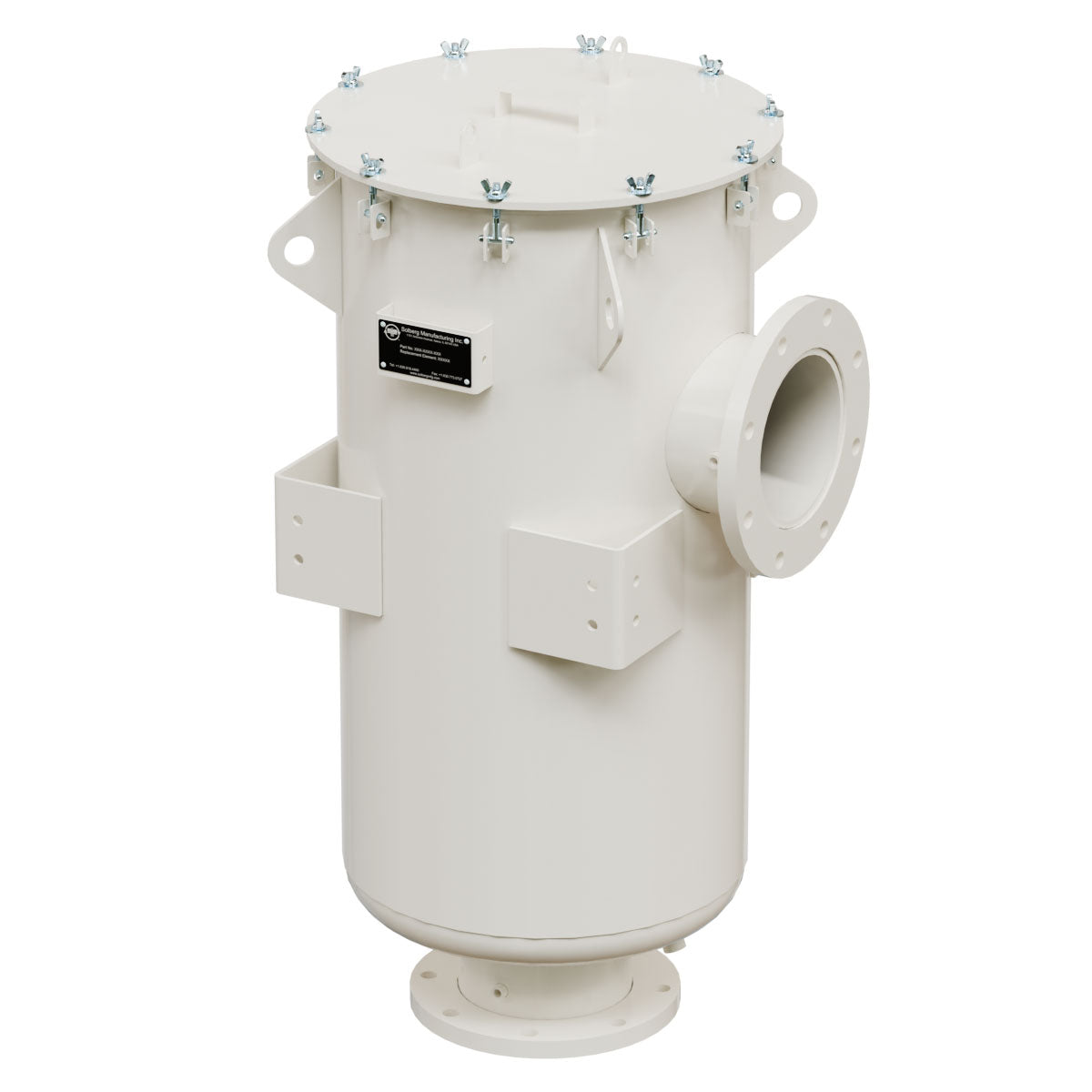 Inlet Filter Silencer with Weatherhood and Advanced Silencing Technology for Blower, Fan, or Compressor with Paper Element