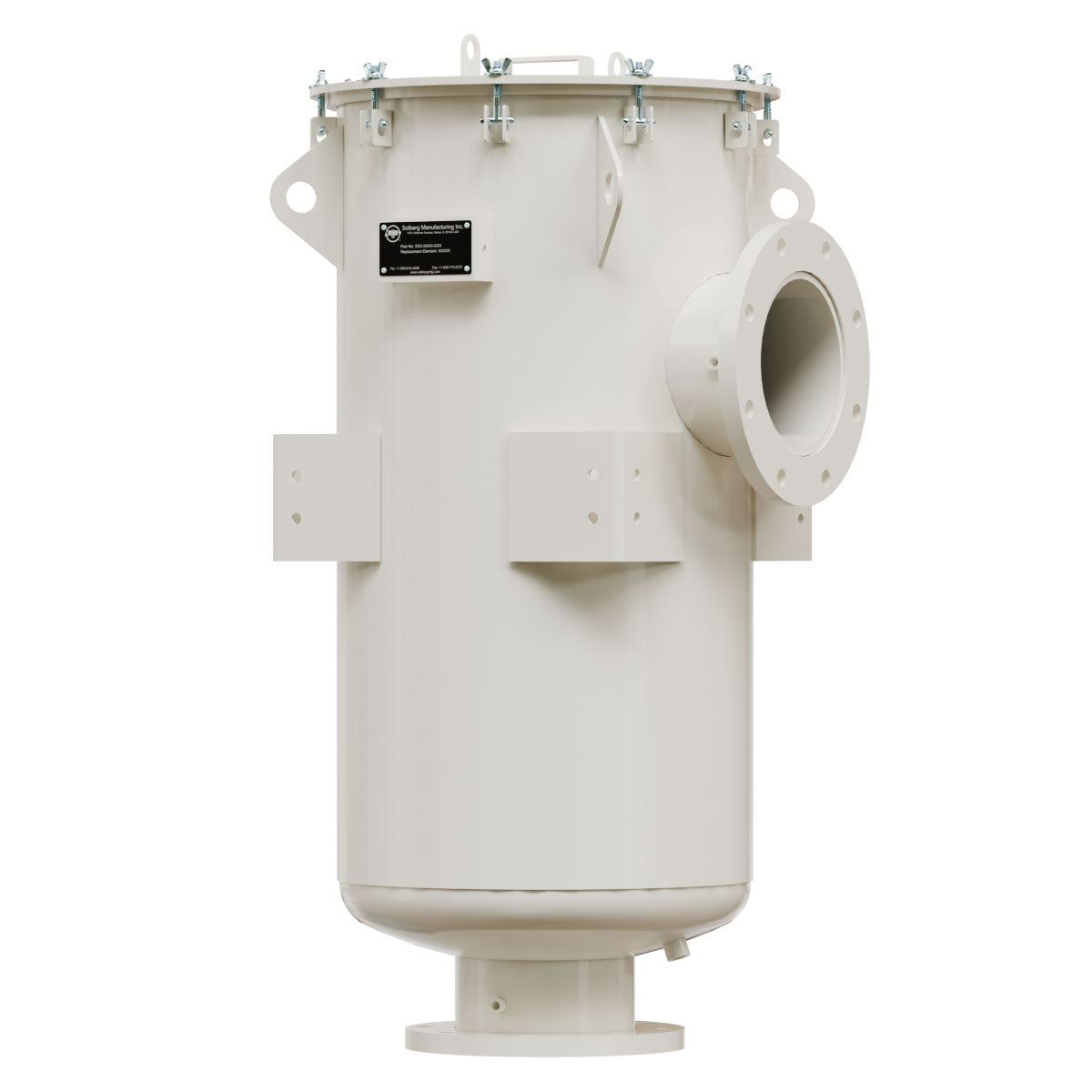 Inlet Filter Silencer with Weatherhood and Advanced Silencing Technology for Blower, Fan, or Compressor with Paper Element