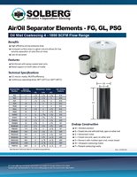 SOLBERG PSG860/1 Vacuum PumpFilter,0.3 micron,Microglass 