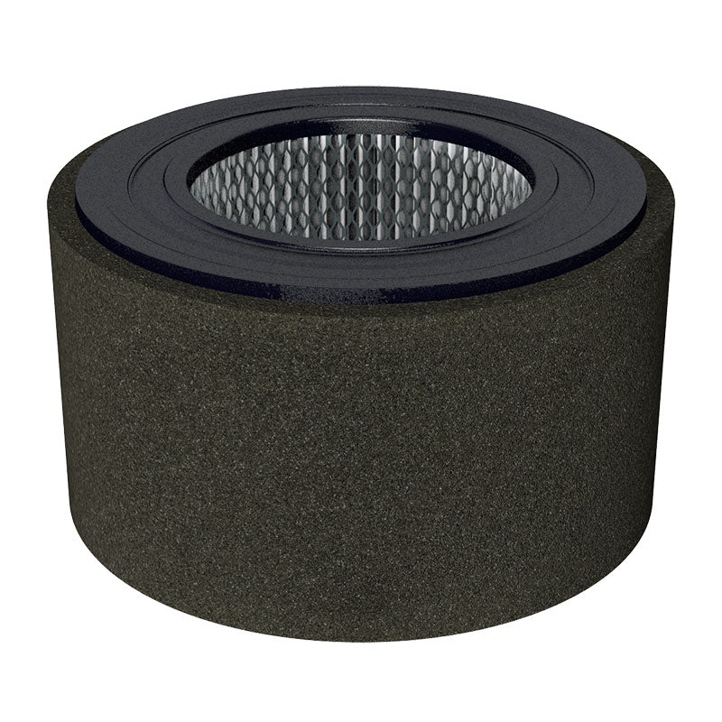 Inlet Filter Silencer with Weatherhood and Advanced Silencing Technology for Blower, Fan, or Compressor with Paper Element